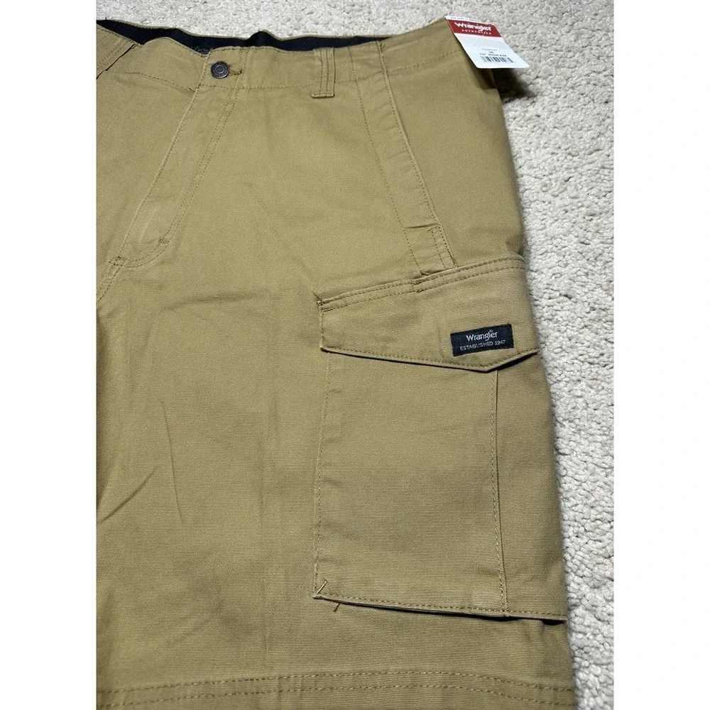 Wrangler Authentics Men's Comfort Flex Waist Cargo Short, Dull Gold, 36 A2-0017